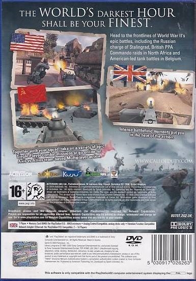 Call of Duty Finest Hour - PS2 (Genbrug)